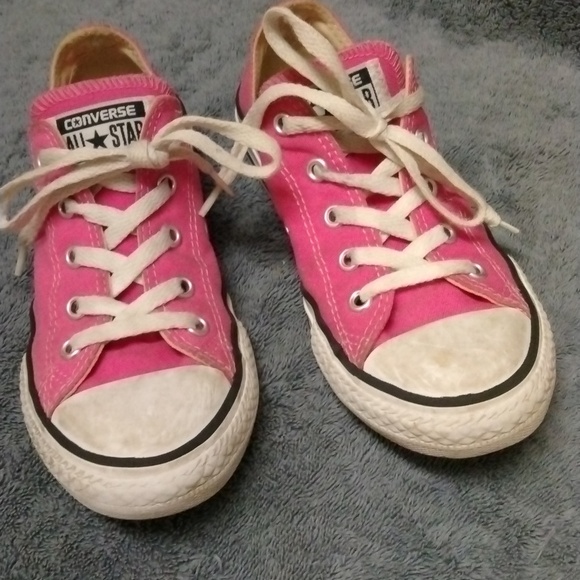 Converse All Star Classic Low Sneakers, Bubble Gum Pink/White, Youth US 2 - Picture 2 of 8